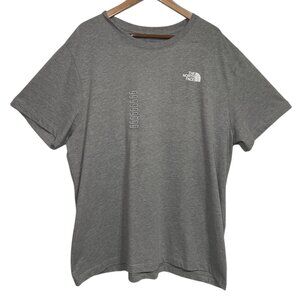 The North Face T Shirt Mens XXL 2XL Short Sleeve Gray Big Logo On Back Tee NWT